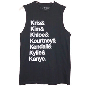 BLTEE Kardashian 100% Cotton Black Sleeveless Tank Tee T-Shirt Size Small USA
